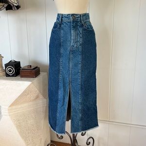 Spell Blue Denim Midi Skirt